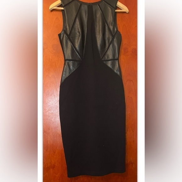 ANTHROPOLOGIE BAILEY 44 LORAX Women Sz XS FAUX LEATHER DRESS - Picture 2 of 6